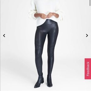SPANX Faux Leather Quilted Leggings